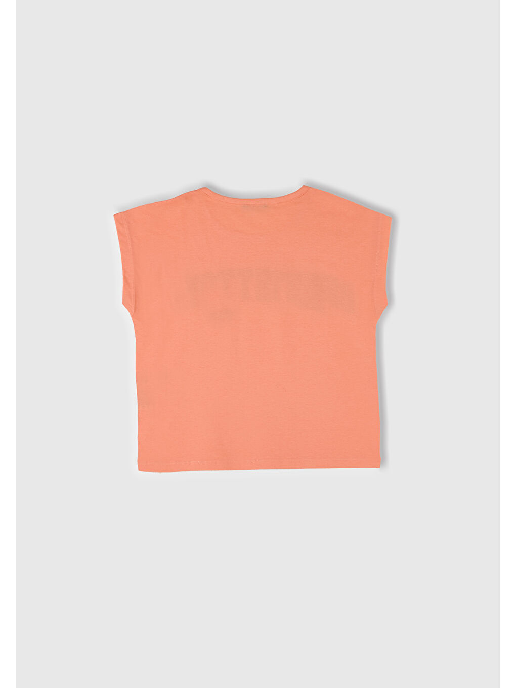 Bej Kız Çocuk Yavruağzı Benetton Logo Baskılı T-Shirt-2