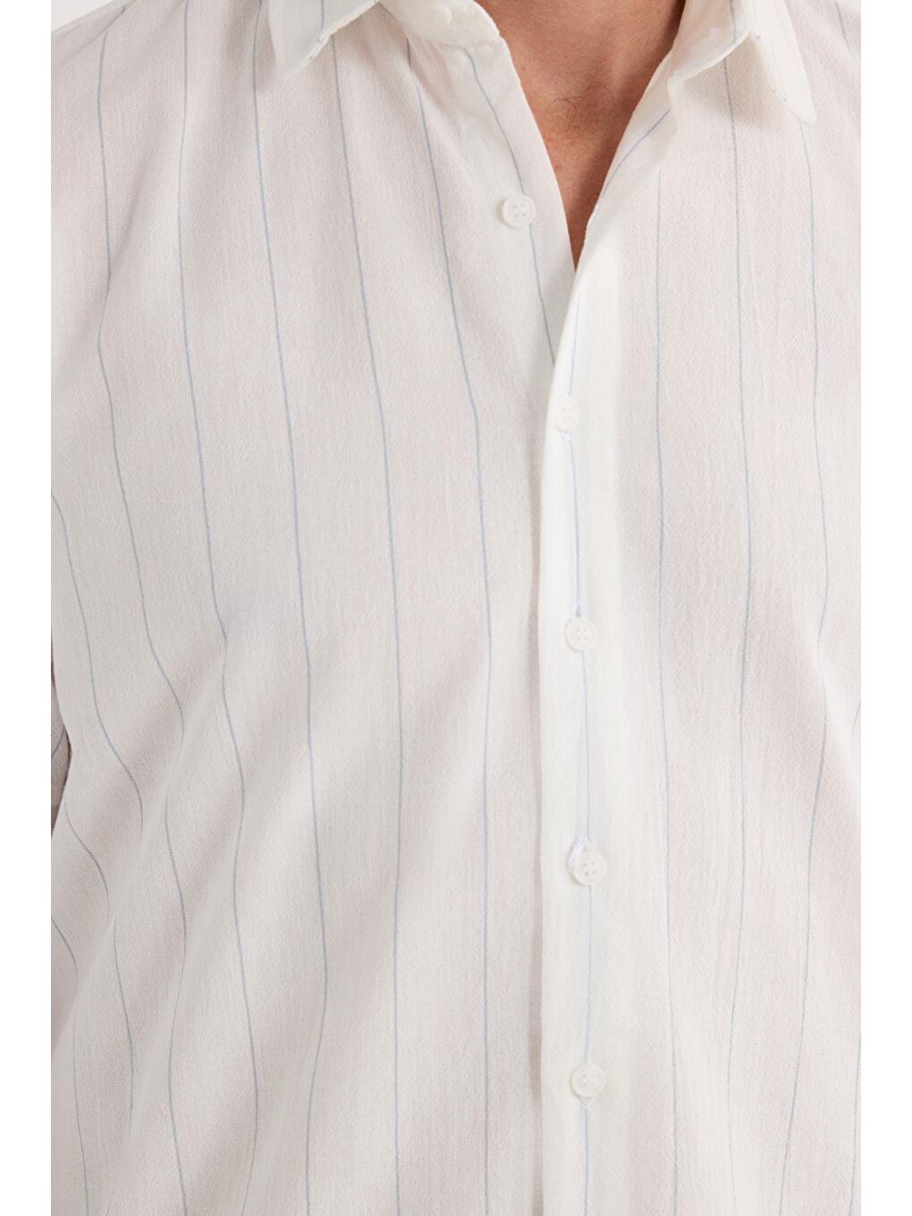 Karışık Erkek Regular Fit Klasik Kesim Spor Yaka Çizgili Pamuk Gömlek-2