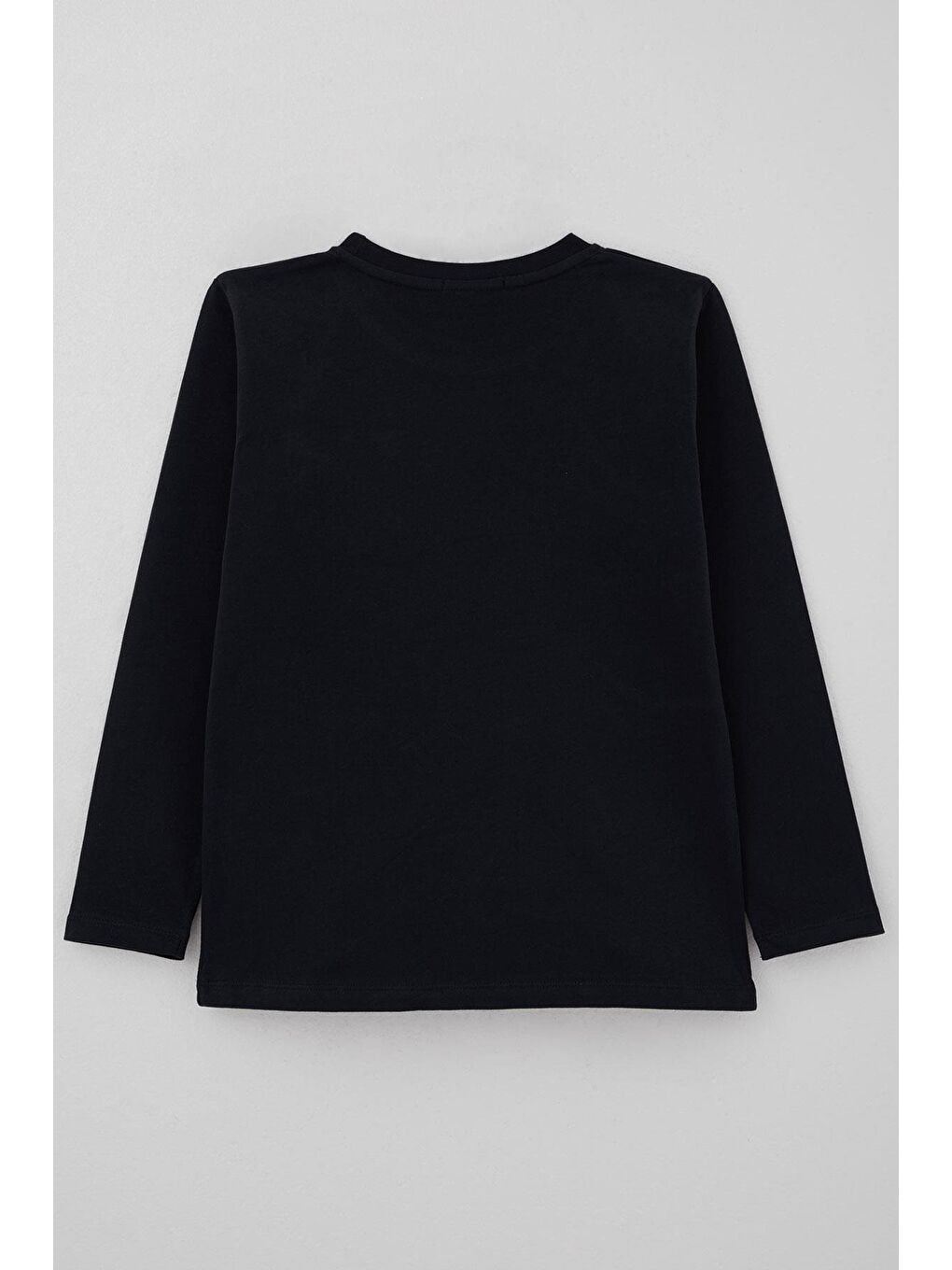 Erkek Çocuk Uzun Kollu Tişört Cool Yazı Armalı Cepli Lacivert (4-8 Yaş)-1