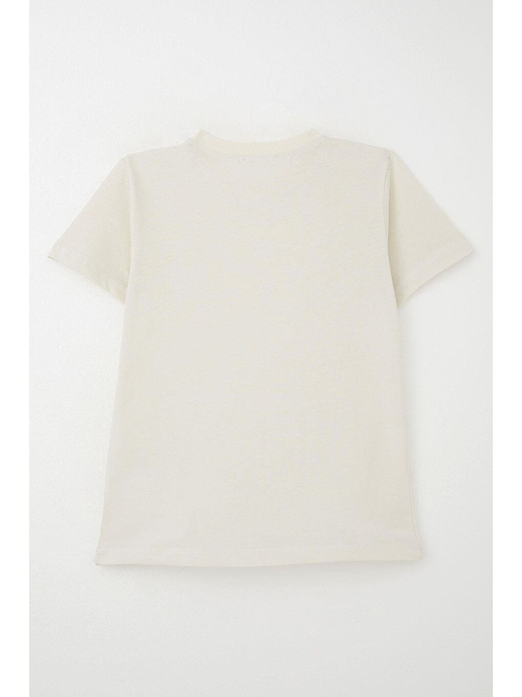 Erkek Çocuk Tişört Basic Ekru (4-14 Yaş)-1