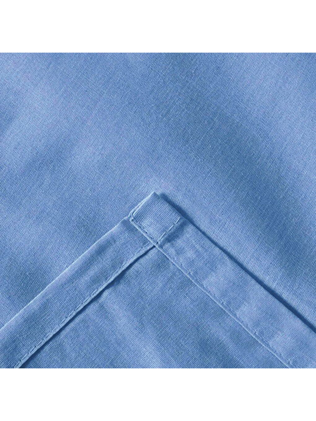 Soft Basic Çift Kişilik Düz Kenar Çarşaf - Mavi - 240x260 cm-1