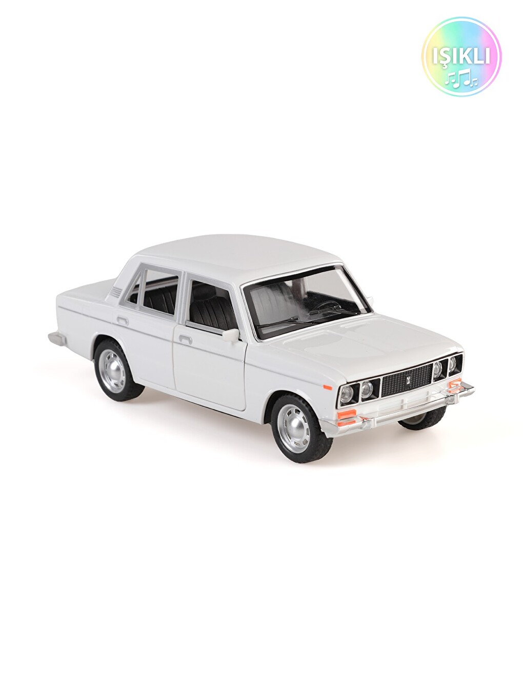 Surtmelı Isıklı Ve Seslı Buyuk Klasık Araba - Beyaz-4