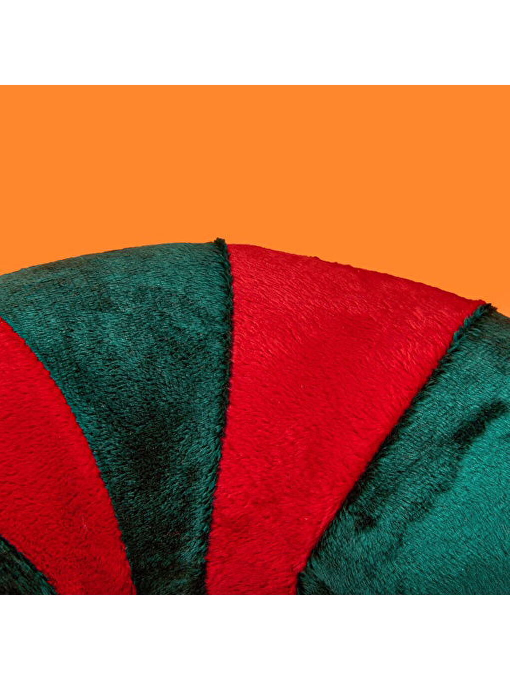 Soft Baston Şeker Figürlü Yastık - Yeşil / Kırmızı - 27x40 cm-4