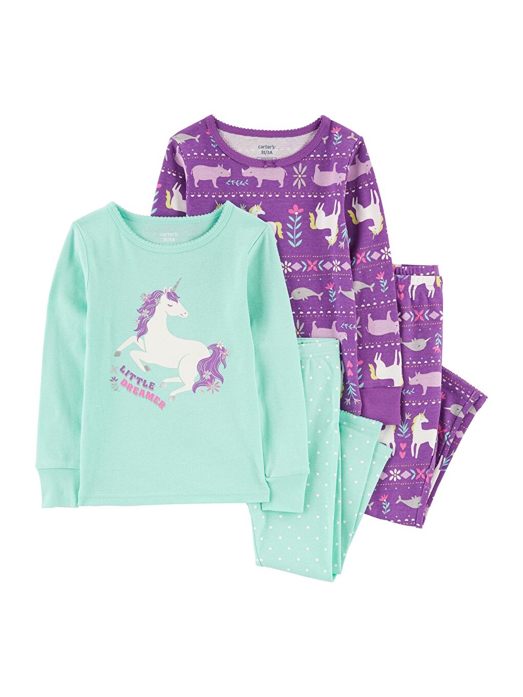 Carter's Karışık Kız Bebek 4'lü Pijama Set