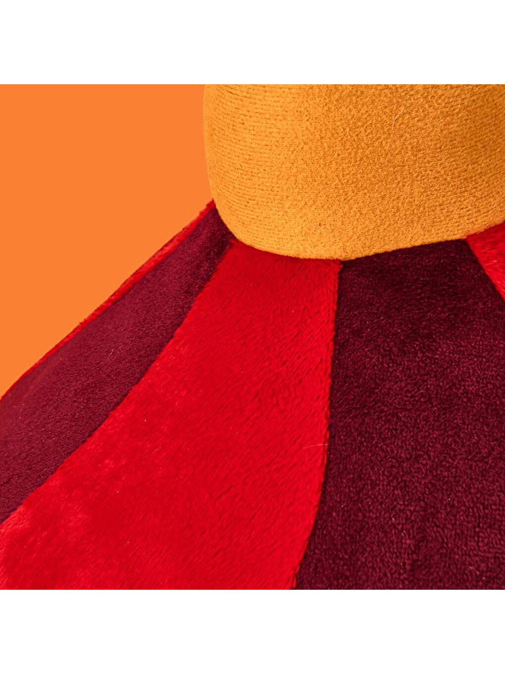 Soft Globo Figürlü Yastık - Kırmızı / Bordo - 30x30 cm-3