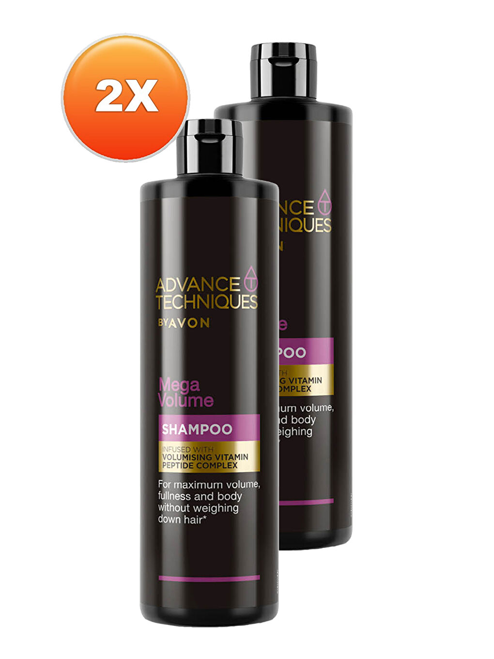 AVON Renksiz Advance Techniques Mega Volume Hacim Veren Şampuan 400 Ml. İkili Set - 1