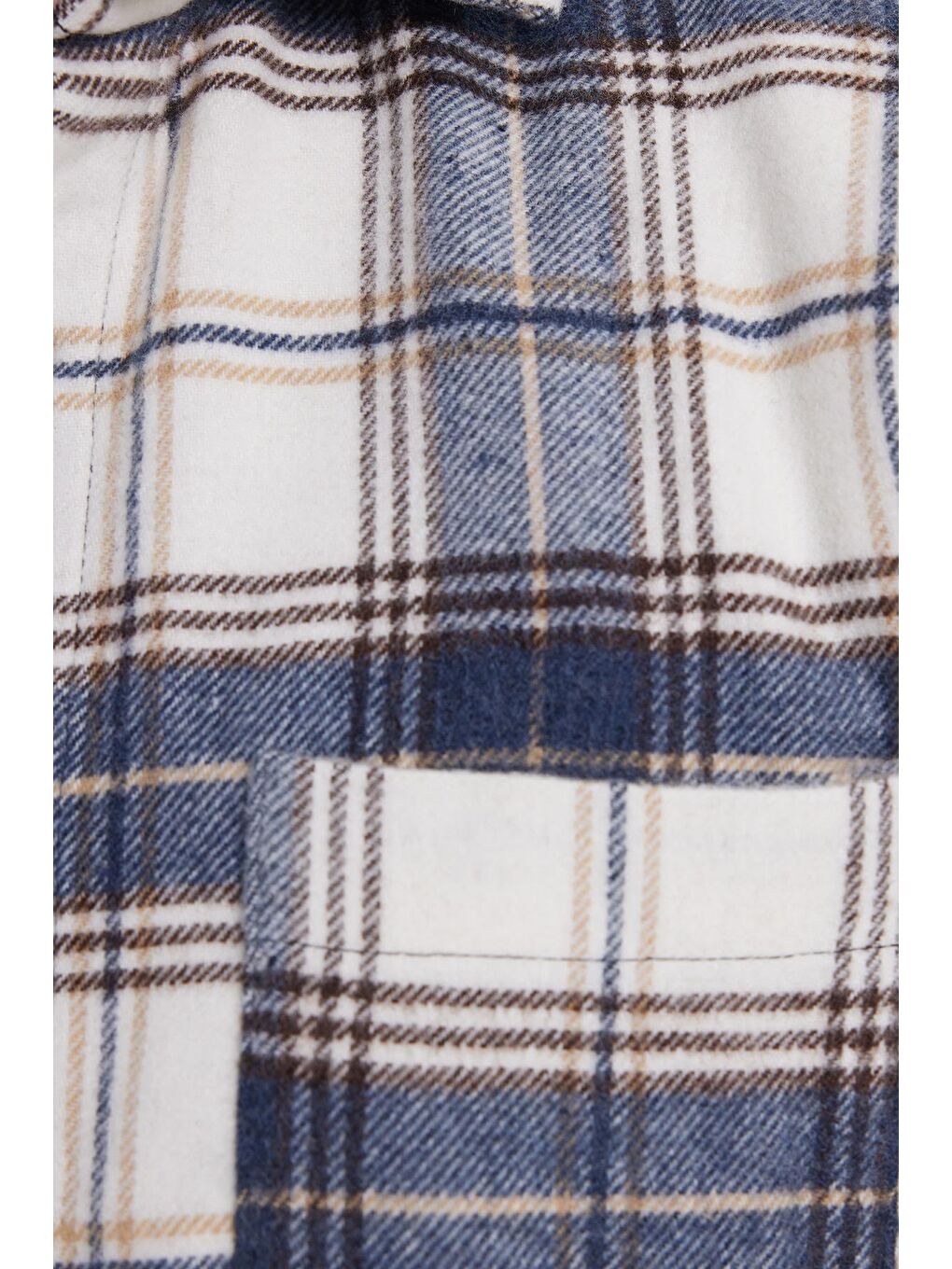 Lacivert Erkek Regular Fit Rahat Kesim Kışlık Kareli Oduncu Gömlek-5