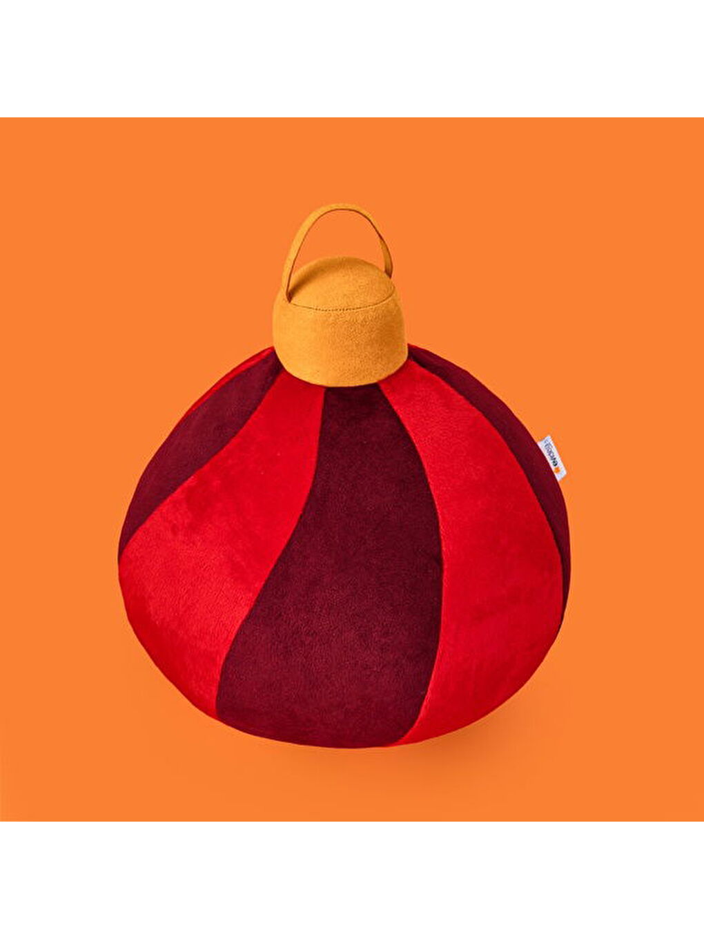 Soft Globo Figürlü Yastık - Kırmızı / Bordo - 30x30 cm-5