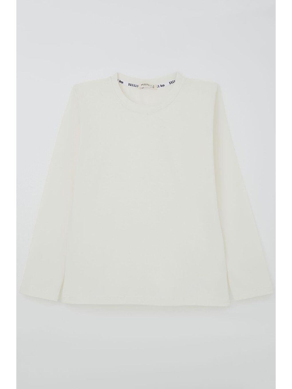 Erkek Çocuk Uzun Kollu Tişört Basic Ekru (5-14 Yaş)-4