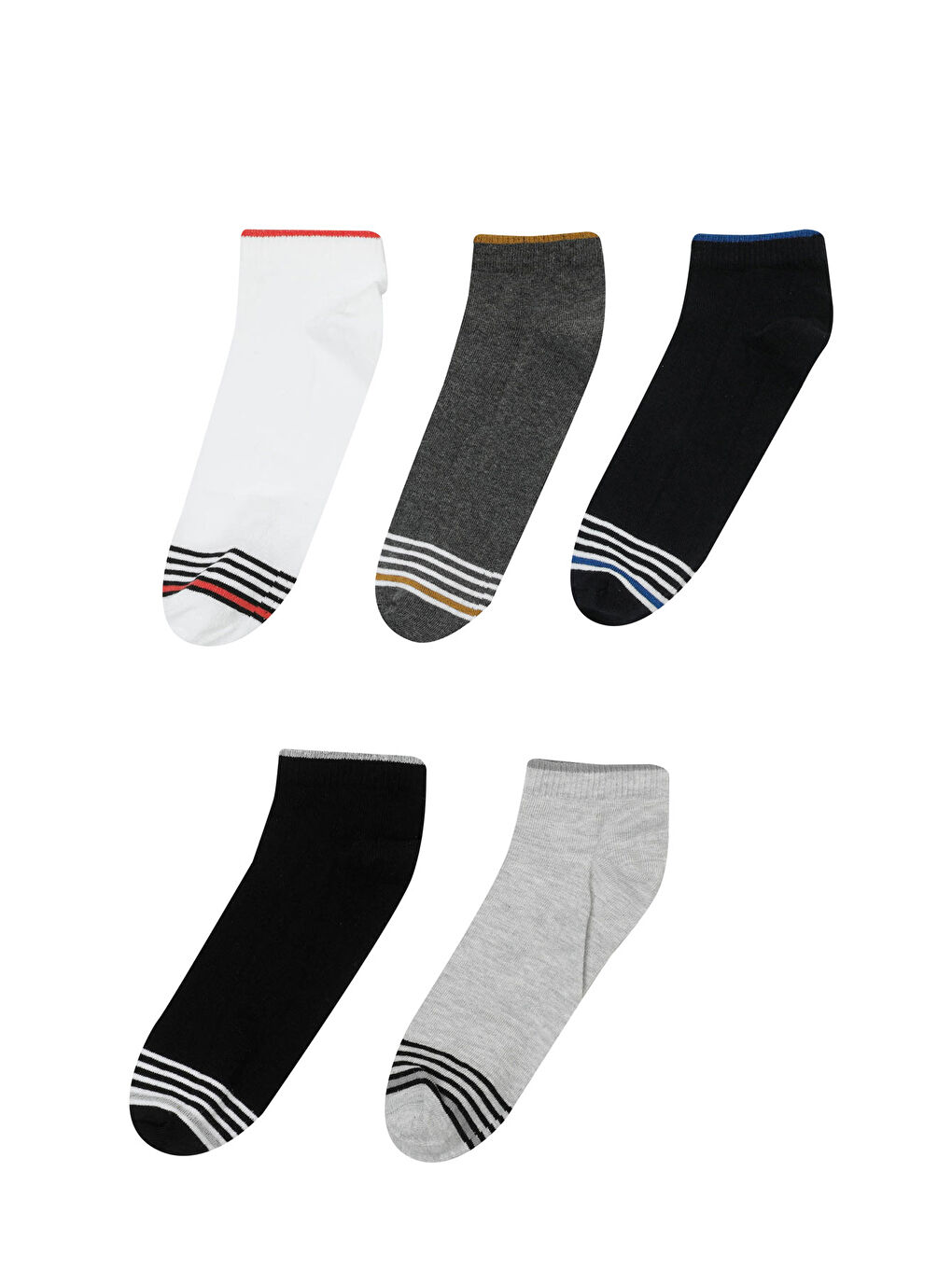 Karışık MAN 5LI PTK-M 4PR Çok Renkli Erkek 5'li Patik Çorap