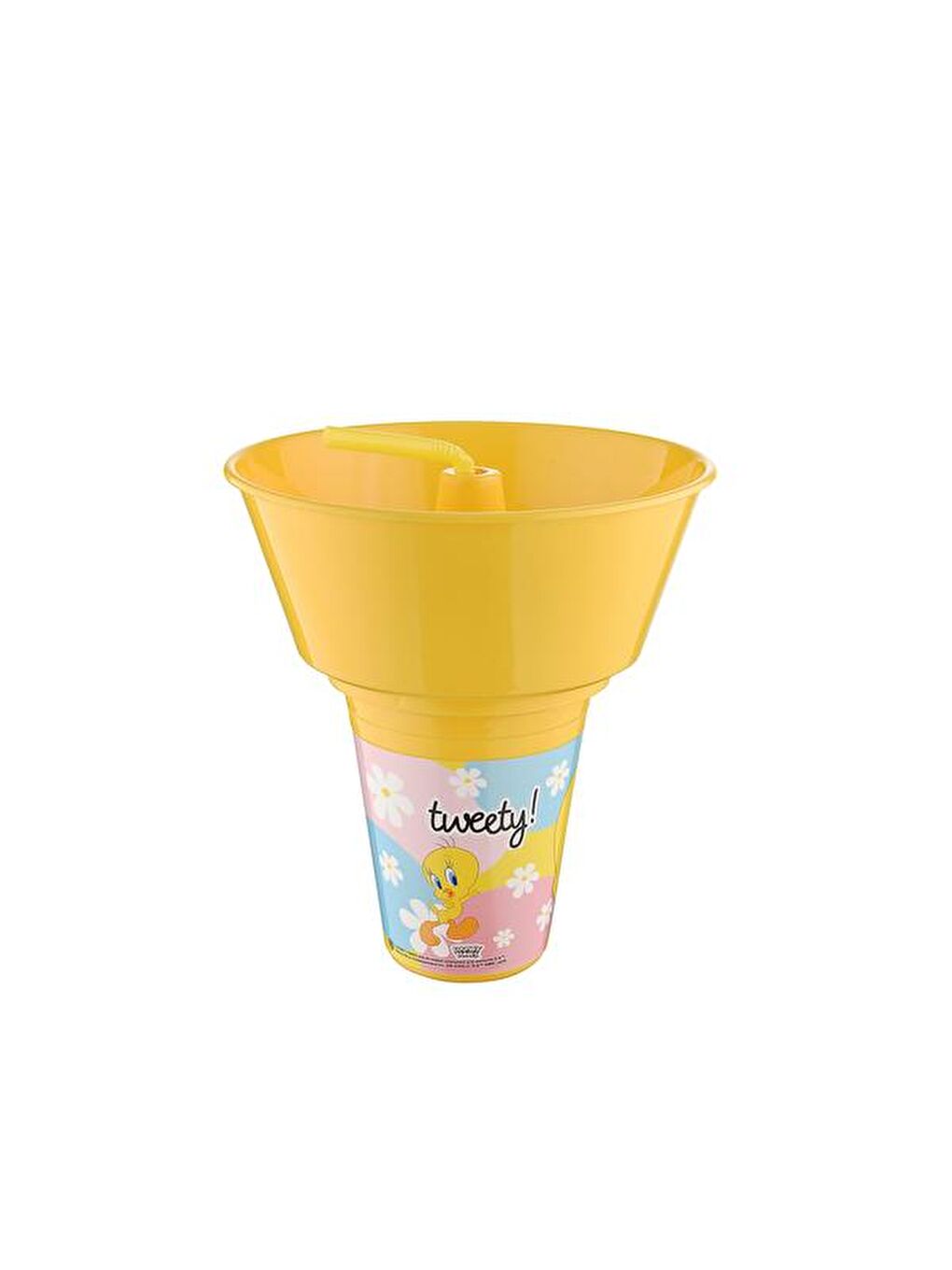 Karışık Tweety Mısır Kovalı Pipetli Bardak