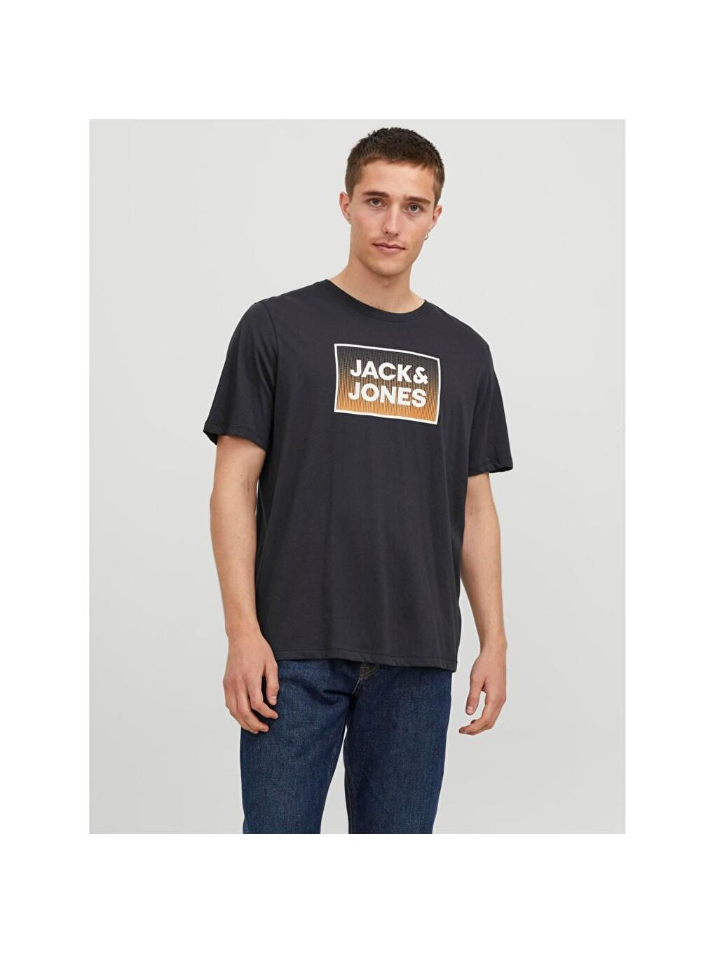 Jack & Jones Steel Erkek Lacivert Bisiklet Yaka Tişört - 1