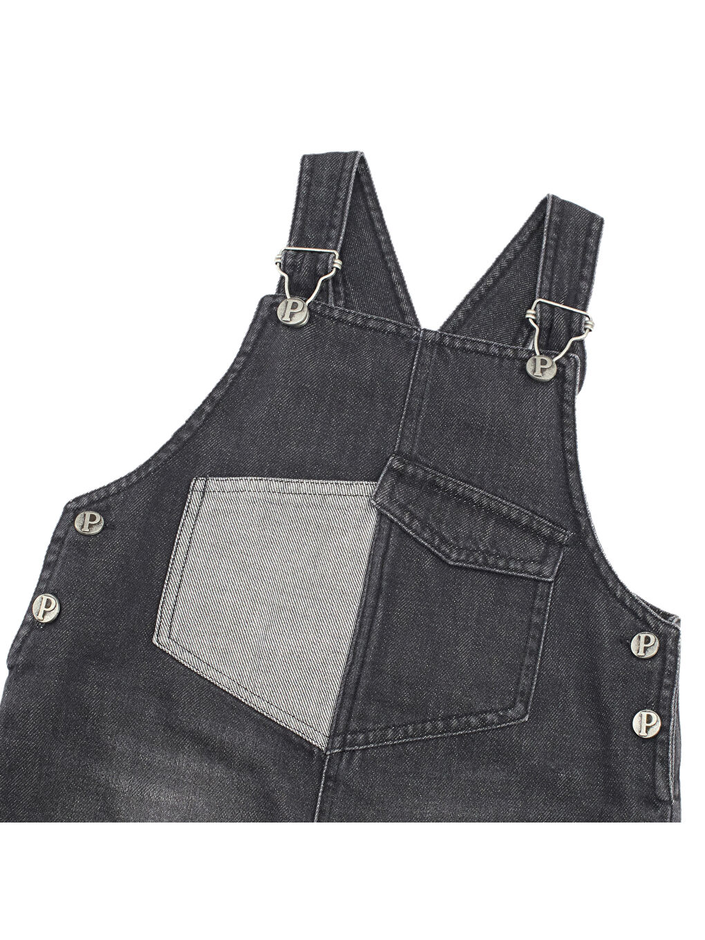 Siyah Erkek Bebek Denim Salopet-2