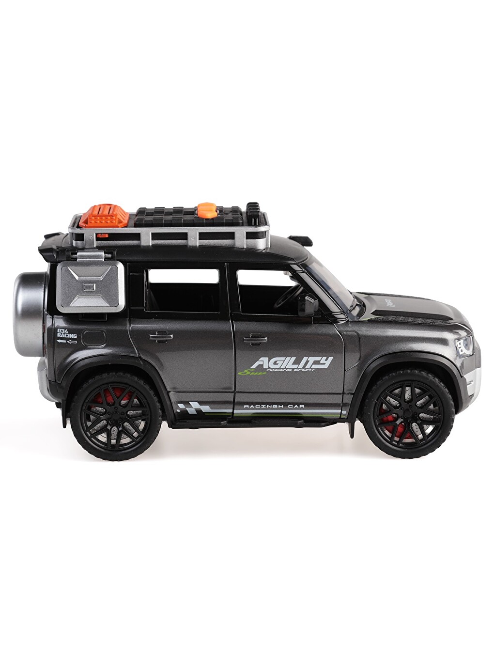 Sürtmeli Işıklı Ve Müzikli Kapıları Açılan Jeep - Gri-6