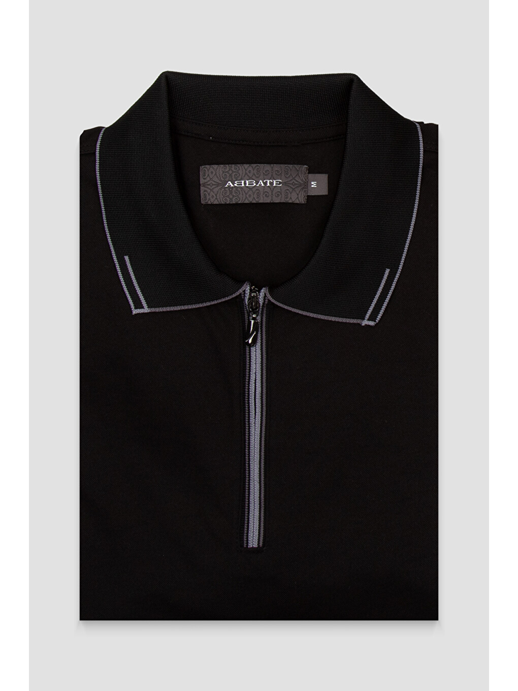 Nero Merserize Pamuklu Modern Fit Siyah Polo Yaka Erkek Düz Polo Shirt-3