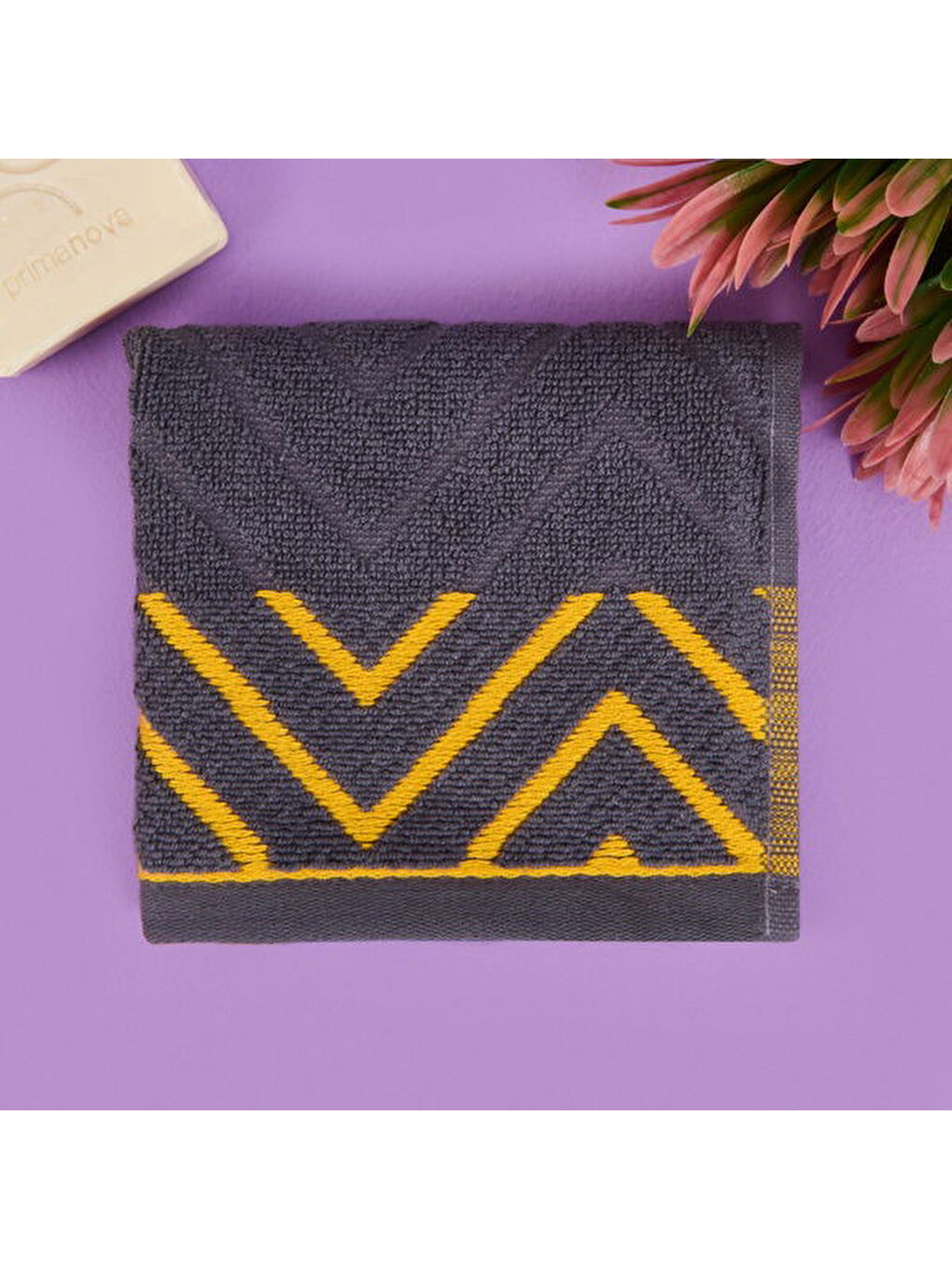 Soft Wave El Havlusu - Antrasit - 30x40 cm