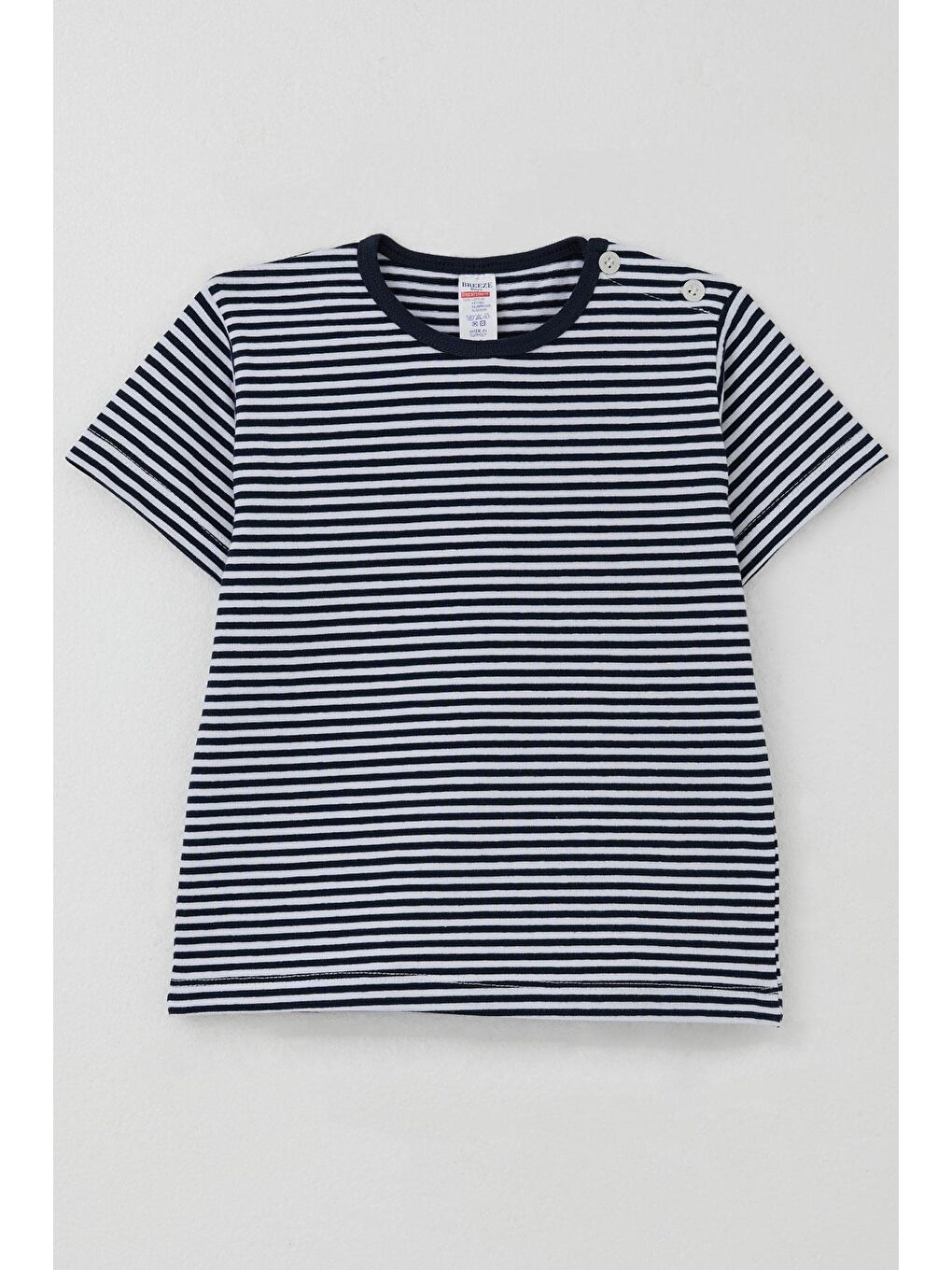 Erkek Çocuk Tişört Patlı Çizgili Lacivert (1-4 Yaş)