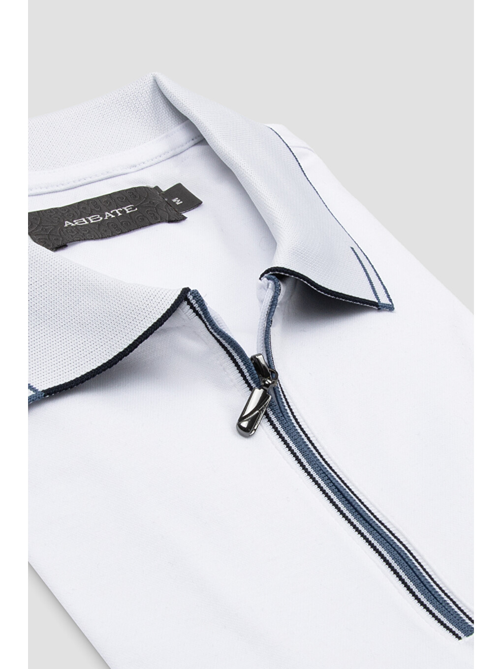 Nero Merserize Pamuklu Modern Fit Beyaz Polo Yaka Erkek Düz Polo Shirt-1