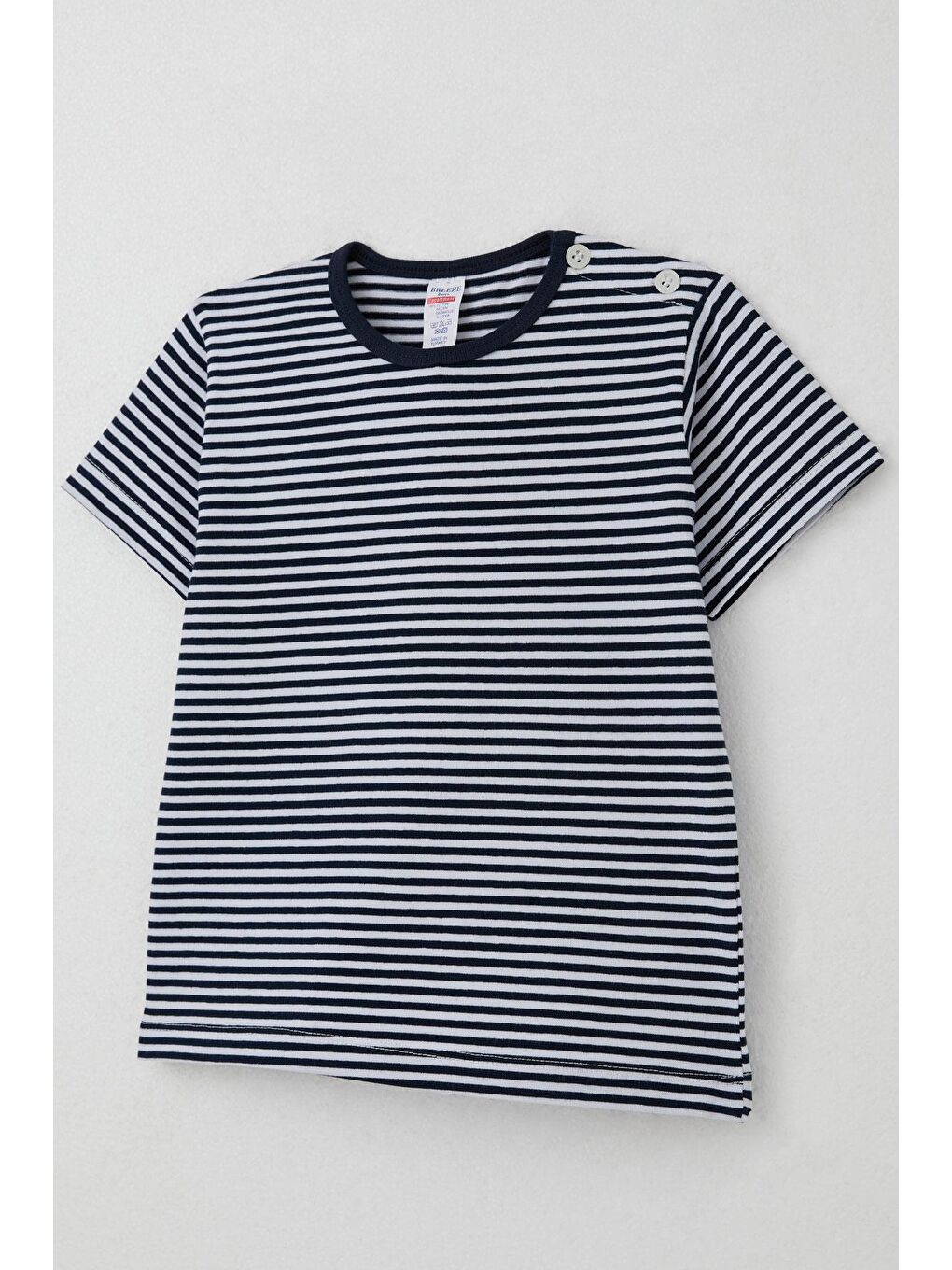 Erkek Çocuk Tişört Patlı Çizgili Lacivert (1-4 Yaş)-2