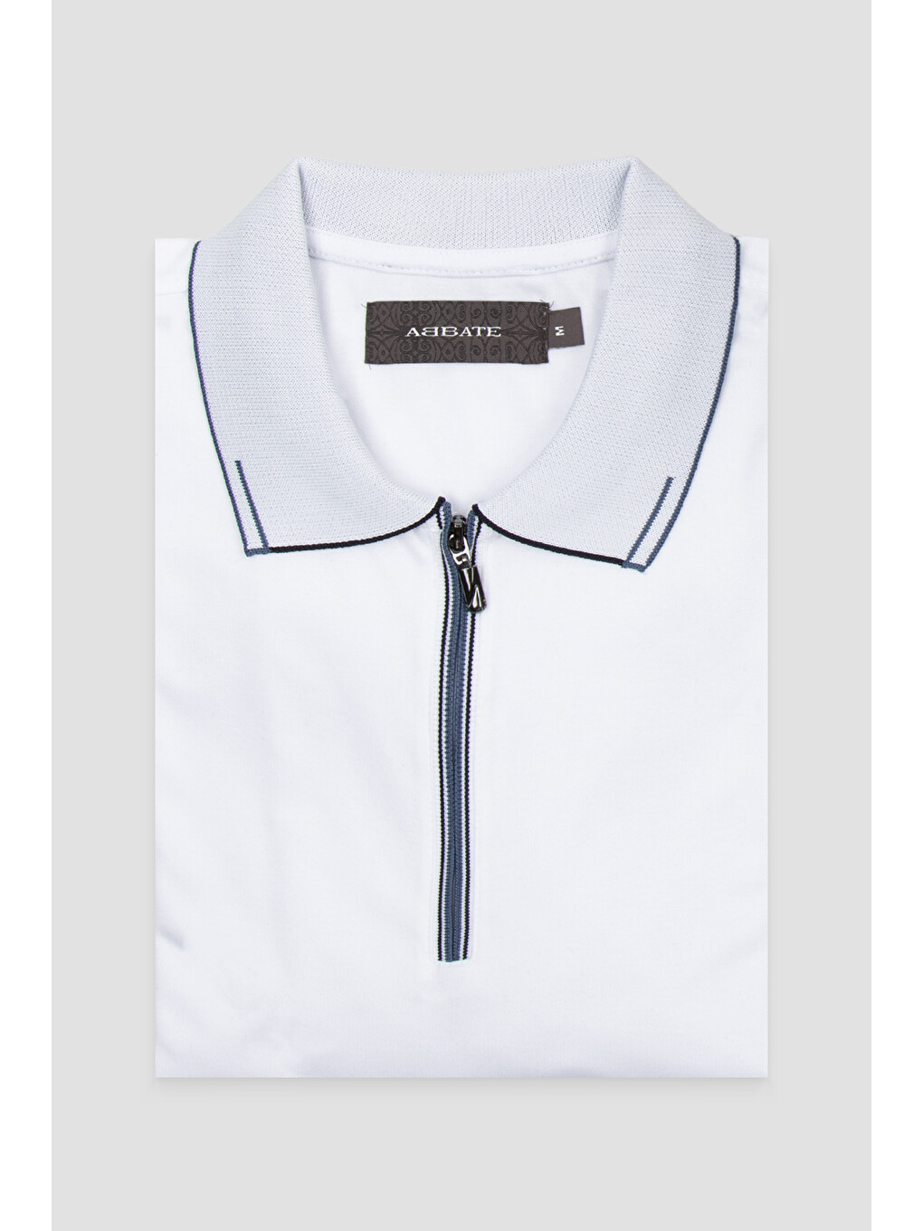 Nero Merserize Pamuklu Modern Fit Beyaz Polo Yaka Erkek Düz Polo Shirt-3