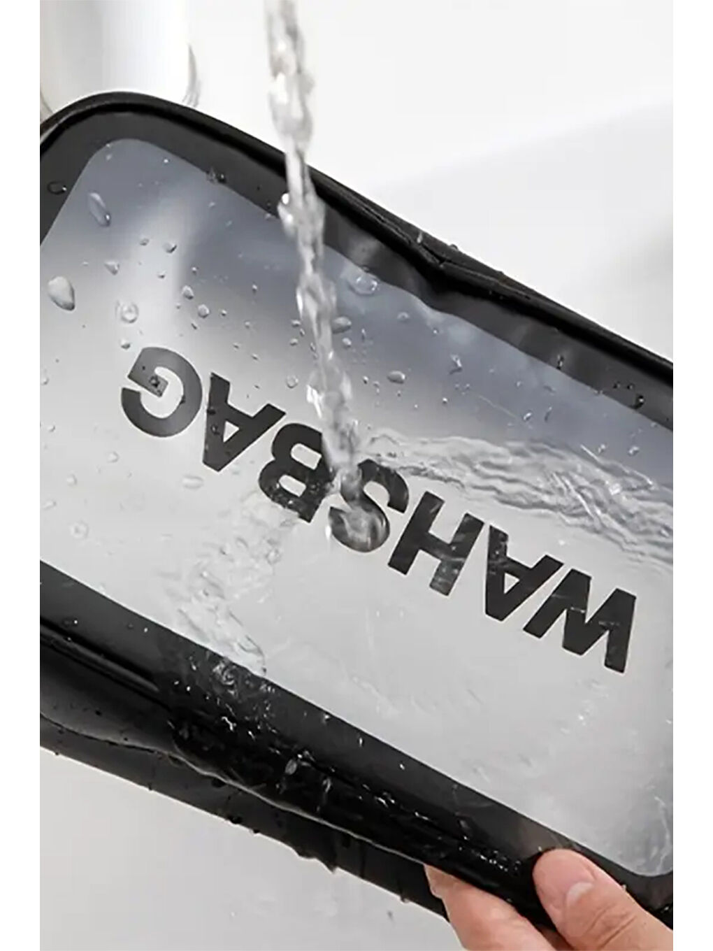 3140 2li Şeffaf Seyahat ve Makyaj Çantası Su Geçirmez Organizer Washbag 21x13cm-1