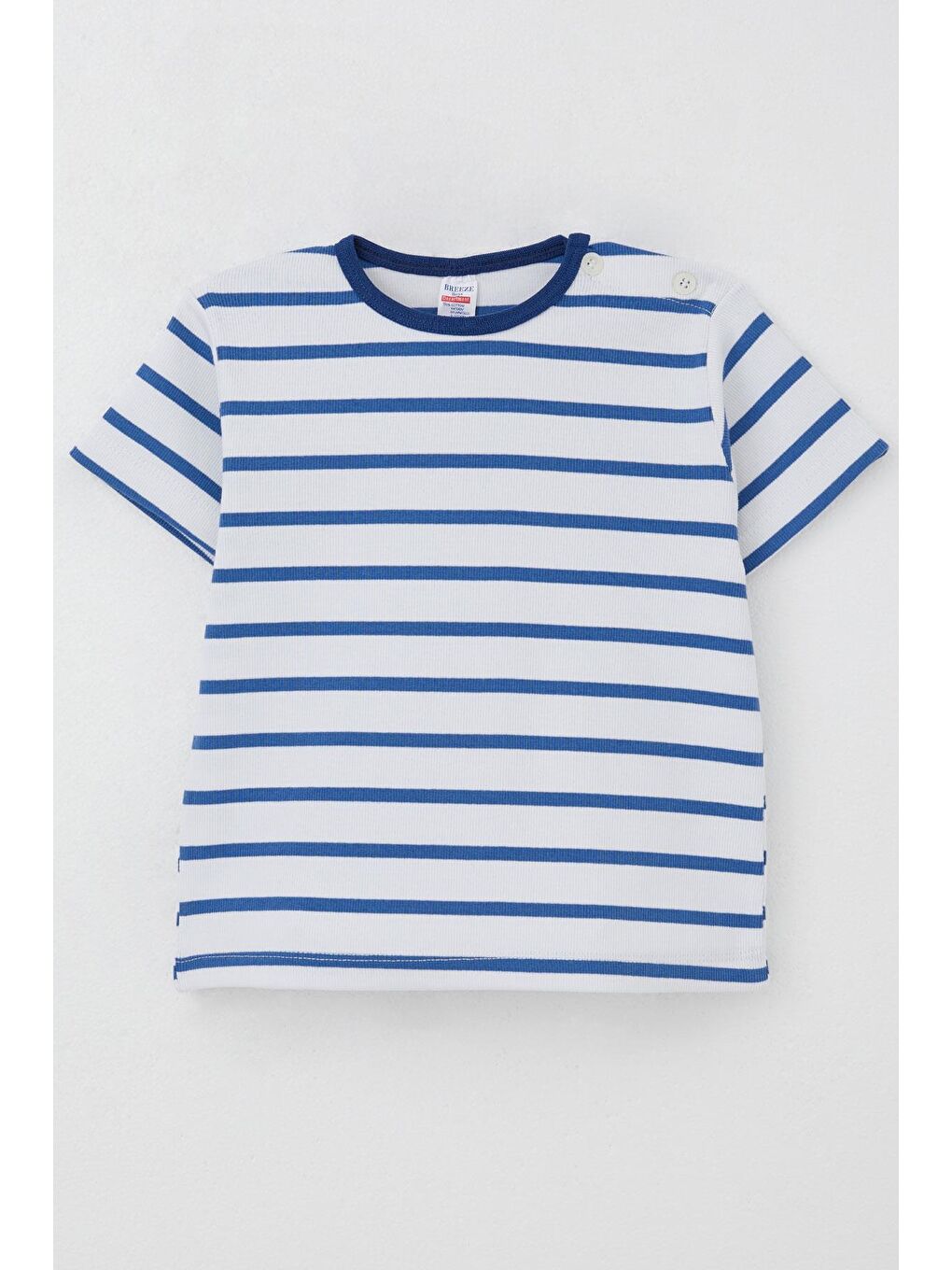 Erkek Çocuk Tişört Patlı Çizgili Beyaz (1-4 Yaş)