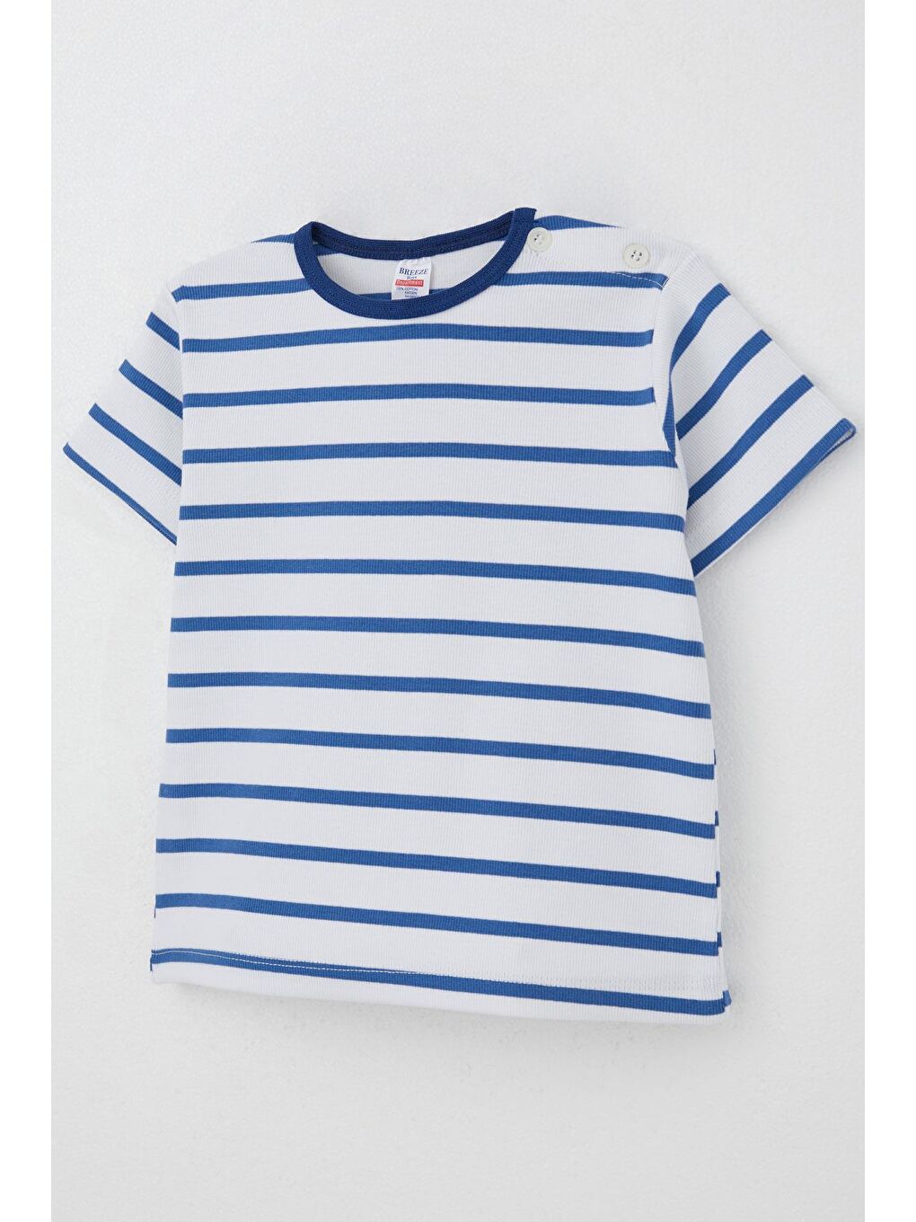 Erkek Çocuk Tişört Patlı Çizgili Beyaz (1-4 Yaş)-2