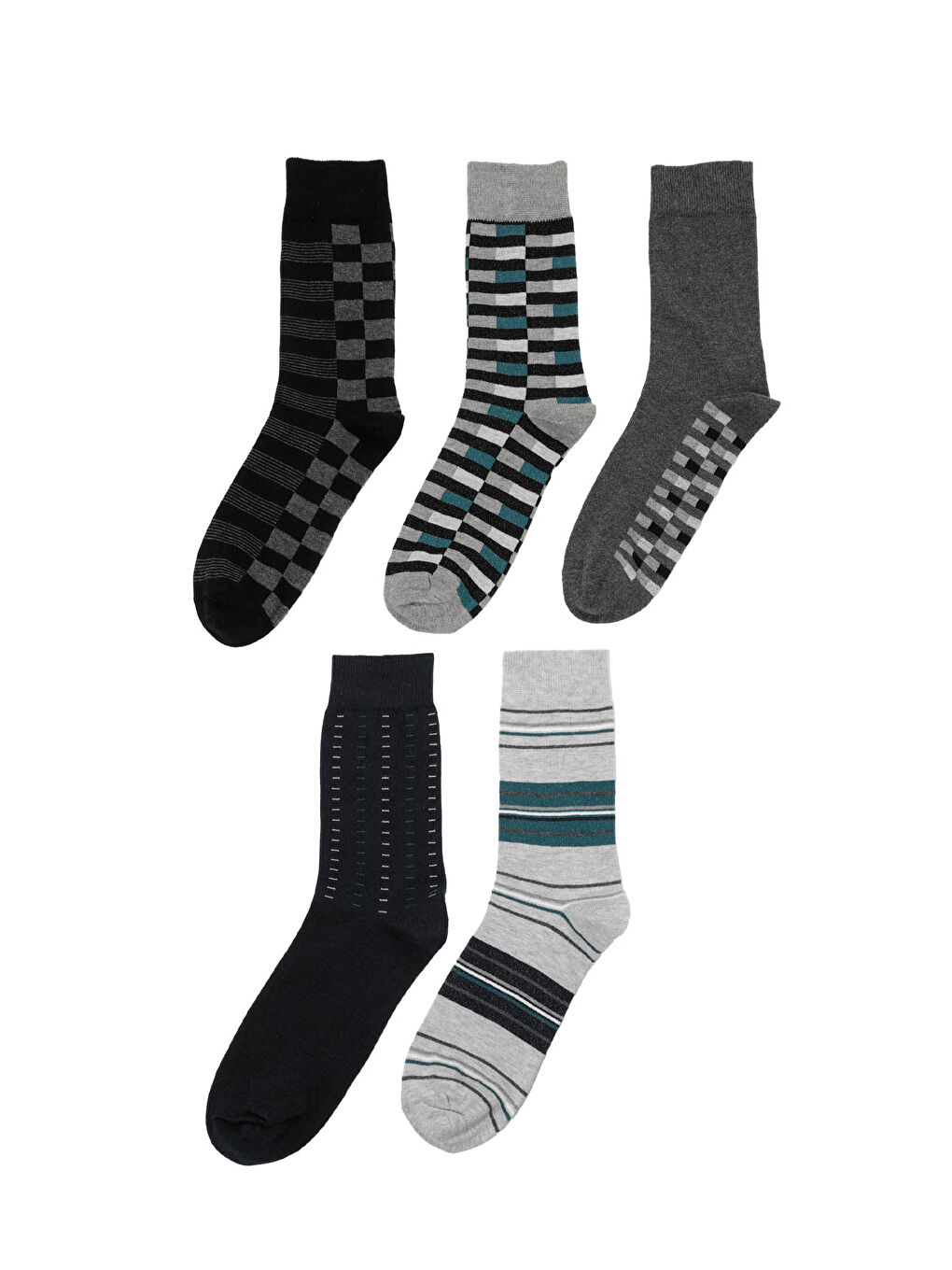 Karışık TETRIS 5 LI SKT-M 4PR Çok Renkli Erkek Soket Çorap