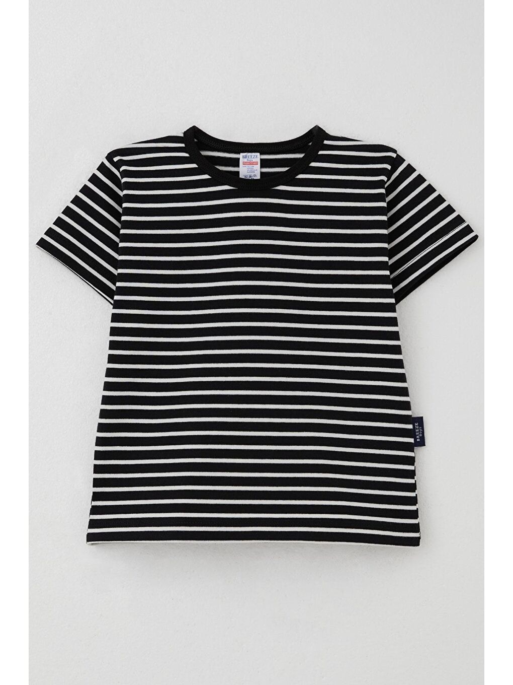 Erkek Çocuk Tişört Çizgili Siyah (3-7 Yaş)-3