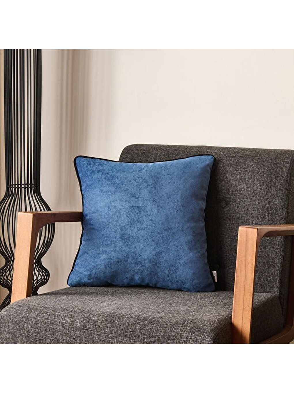 Soft Asas Kırlent - Mavi - 45x45 cm