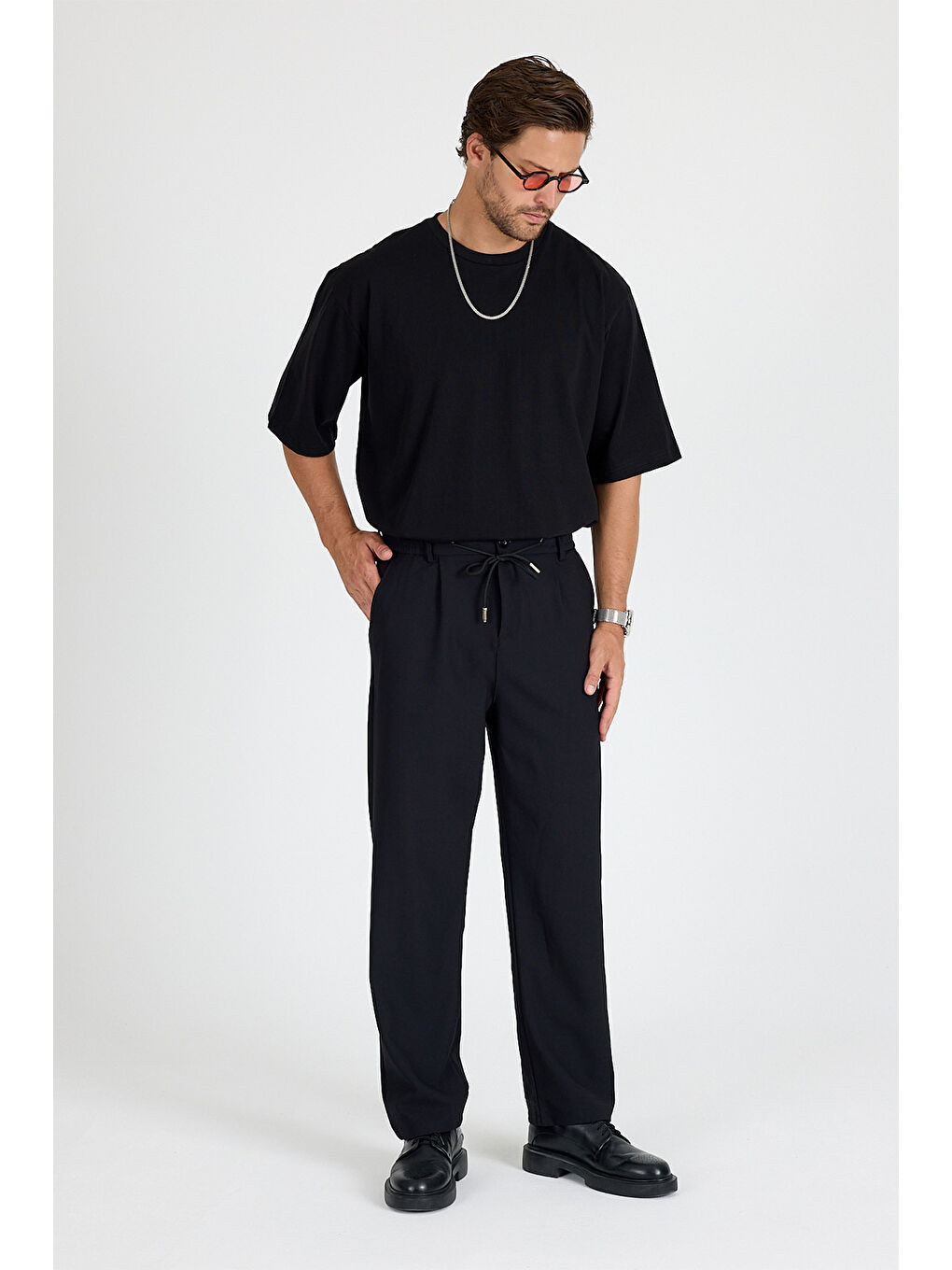 Erkek Siyah Baggy Pantolon