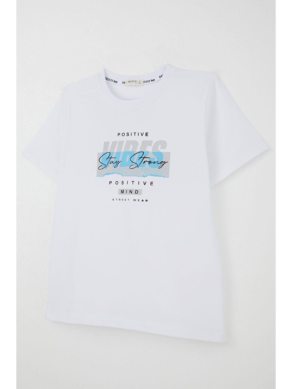 Erkek Çocuk Tişört Motivasyon Temalı & Sırt Kısmı Yazı Baskı Detaylı Beyaz (9-16 Yaş)-3