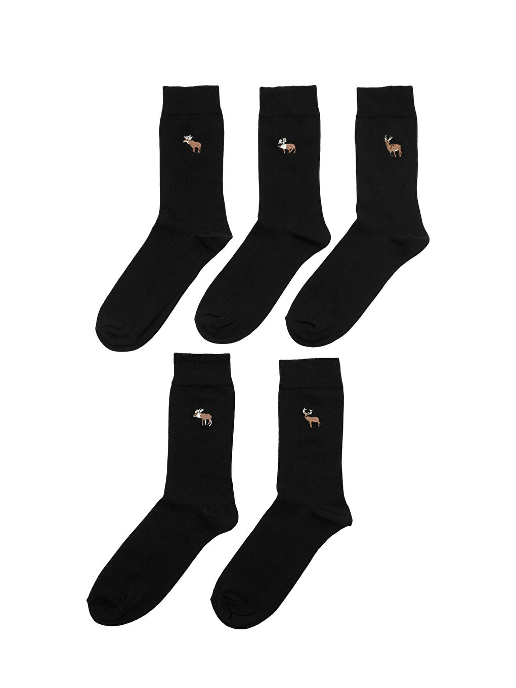 Karışık GEYIK 5LI SKT-M 4PR Çok Renkli Erkek Soket Çorap