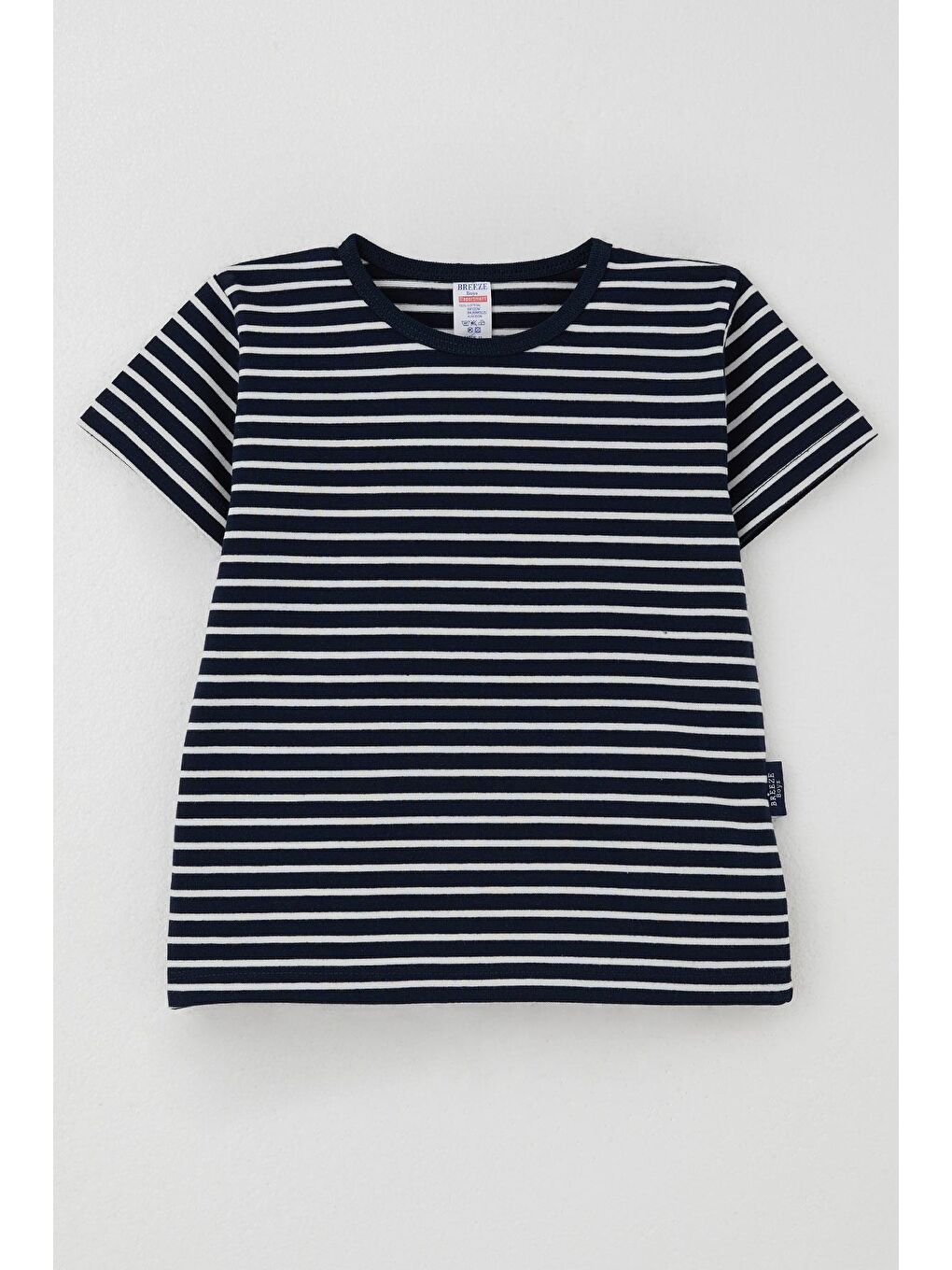 Erkek Çocuk Tişört Çizgili Lacivert (3-7 Yaş)
