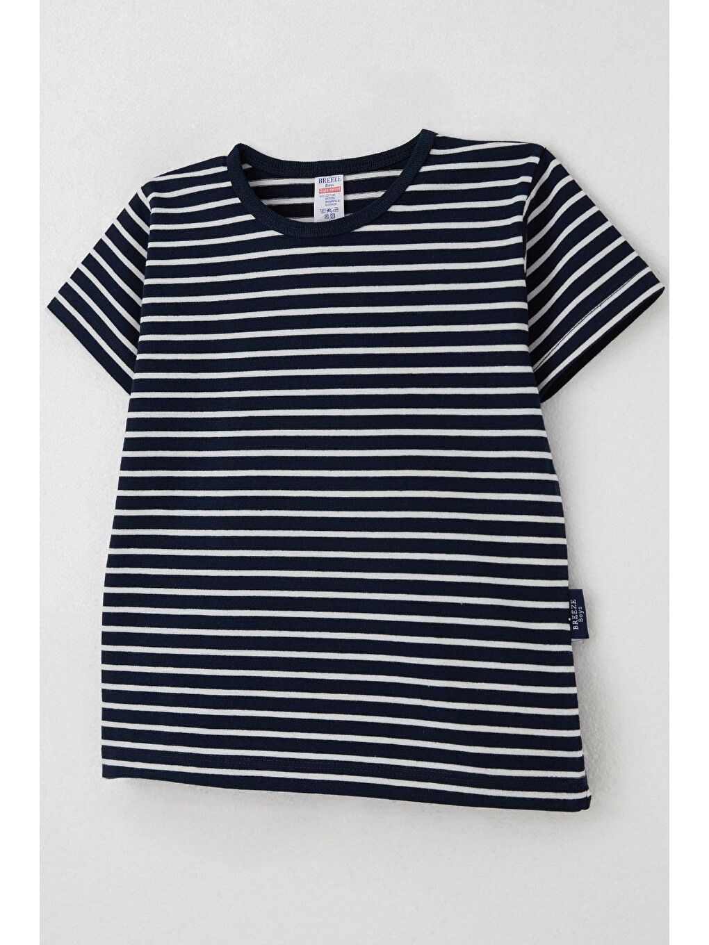 Erkek Çocuk Tişört Çizgili Lacivert (3-7 Yaş)-2