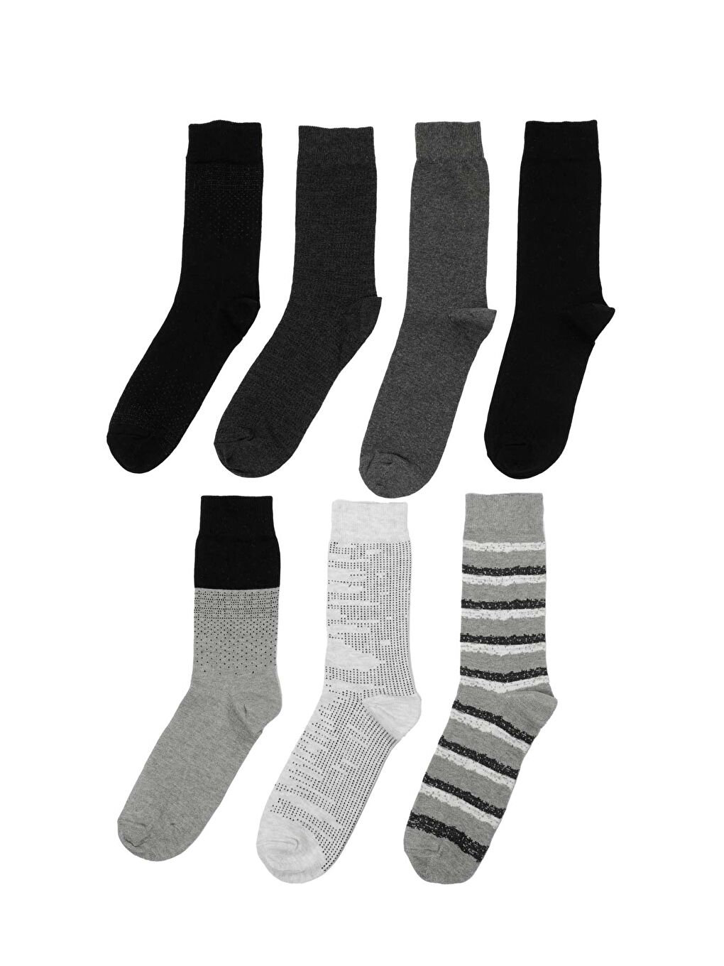 Gri CLOSY 7LI SKT-M 4PR GRI MULTI Erkek 7 Li Çorap