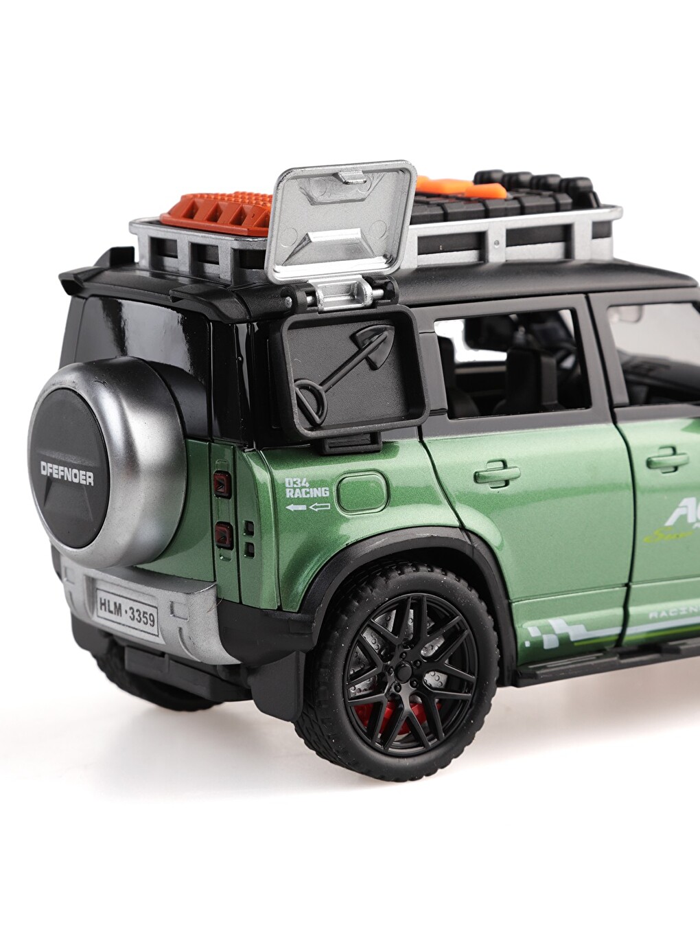 Sürtmeli Işıklı Ve Müzikli Kapıları Açılan Jeep - Yeşil-3