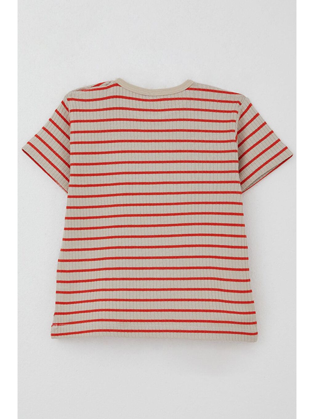 Erkek Çocuk Tişört Patlı Çizgili Bej (1-4 Yaş)-1