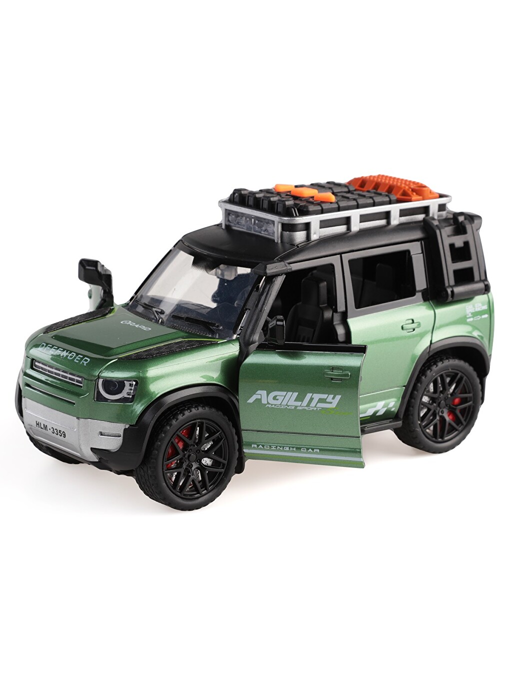 Sürtmeli Işıklı Ve Müzikli Kapıları Açılan Jeep - Yeşil-4