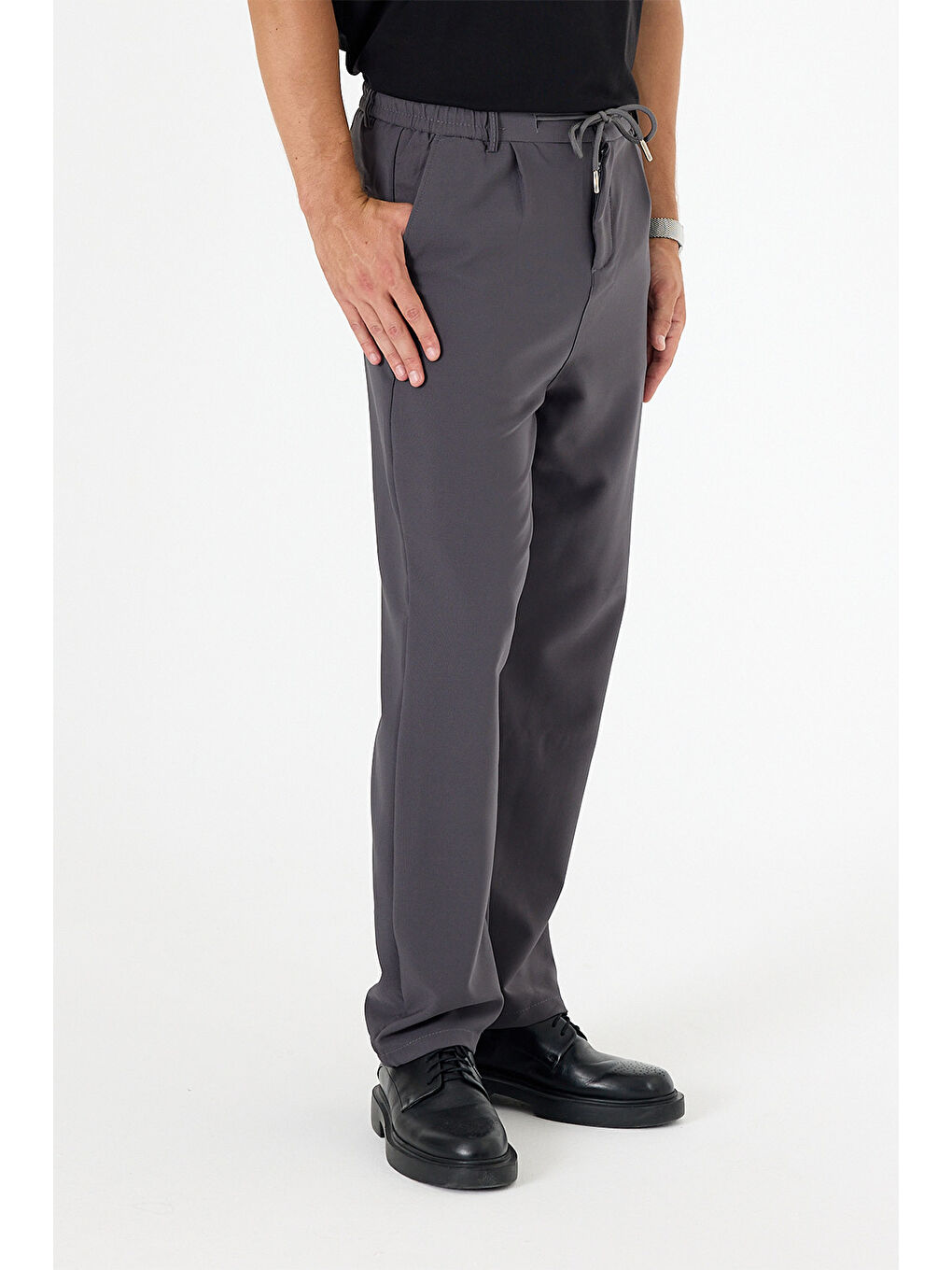 Erkek Antrasit Baggy Pantolon-2