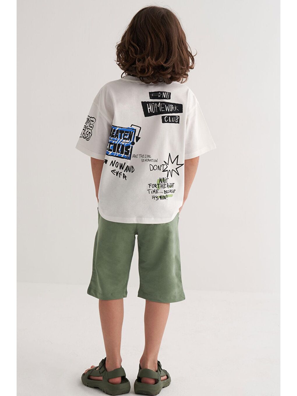 Erkek Çocuk Tişört Teknoloji Temalı Yazı Baskılı Ekru (8-10 Yaş)-1