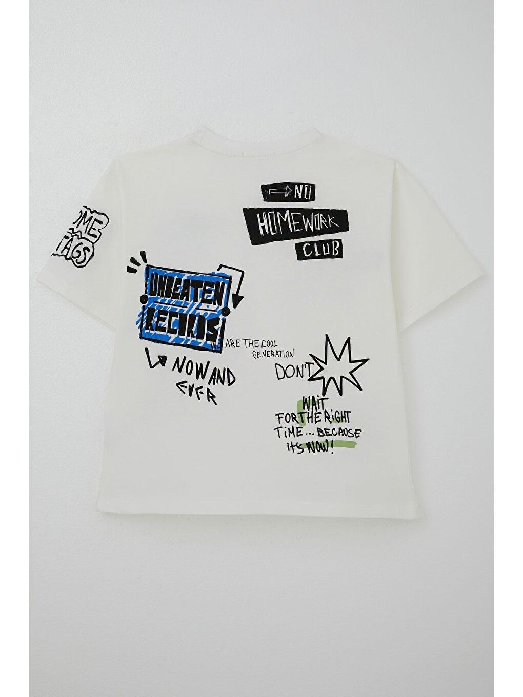 Erkek Çocuk Tişört Teknoloji Temalı Yazı Baskılı Ekru (8-10 Yaş)-5