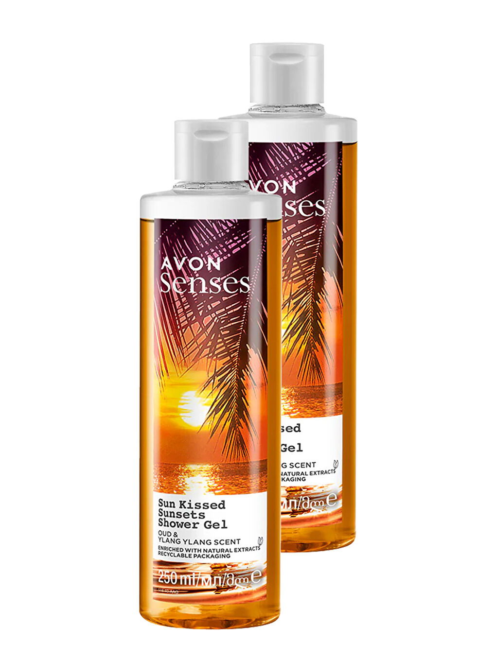 AVON Renksiz Senses Sun Kissed Sunsets Duş Jeli 250 Ml. İkili Set