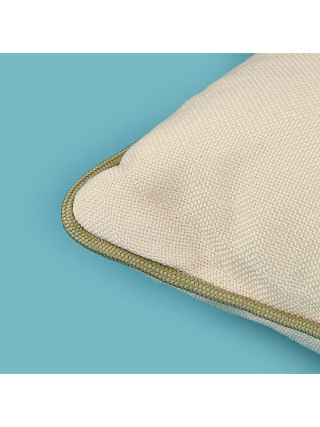 Soft Green Culture Nakışlı Kırlent - Ekru - 30x50 cm-1