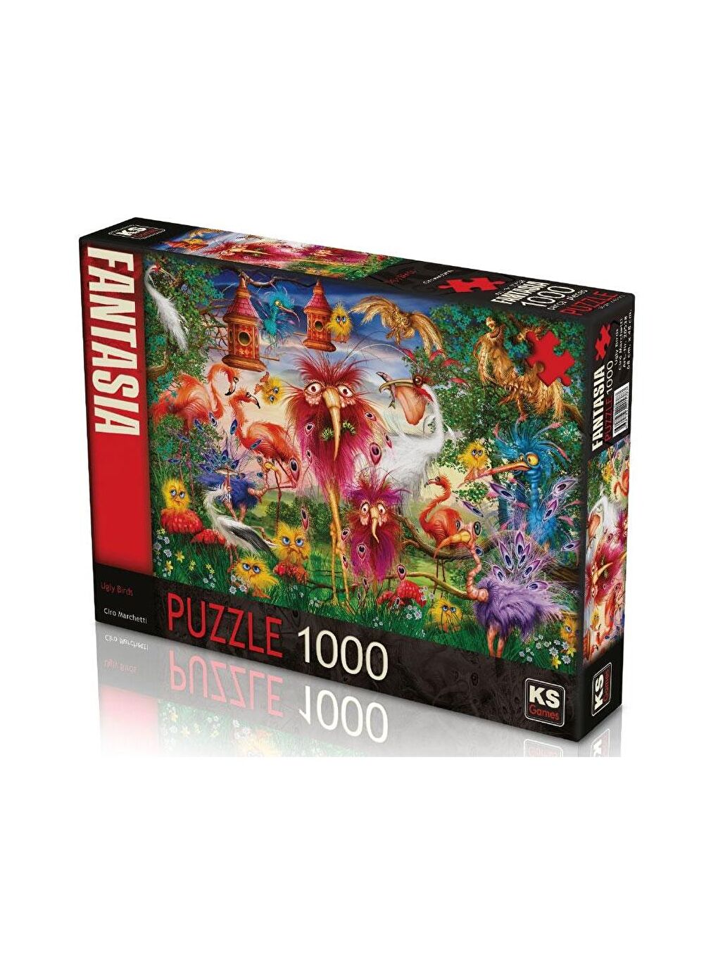 KS GAMES Renksiz Puzzle 1000 Parça Ugly Birds 20538