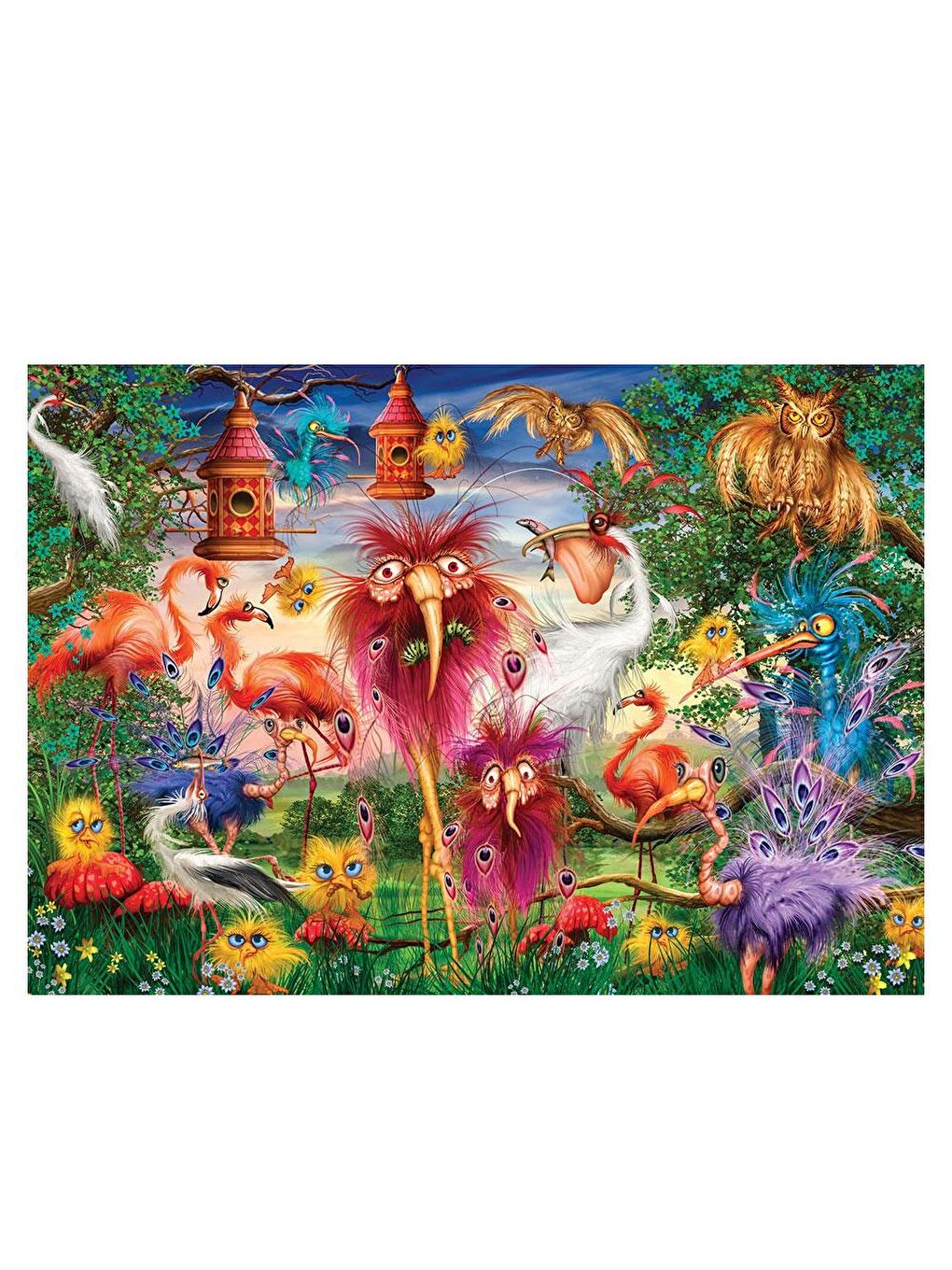 KS GAMES Renksiz Puzzle 1000 Parça Ugly Birds 20538 - 1