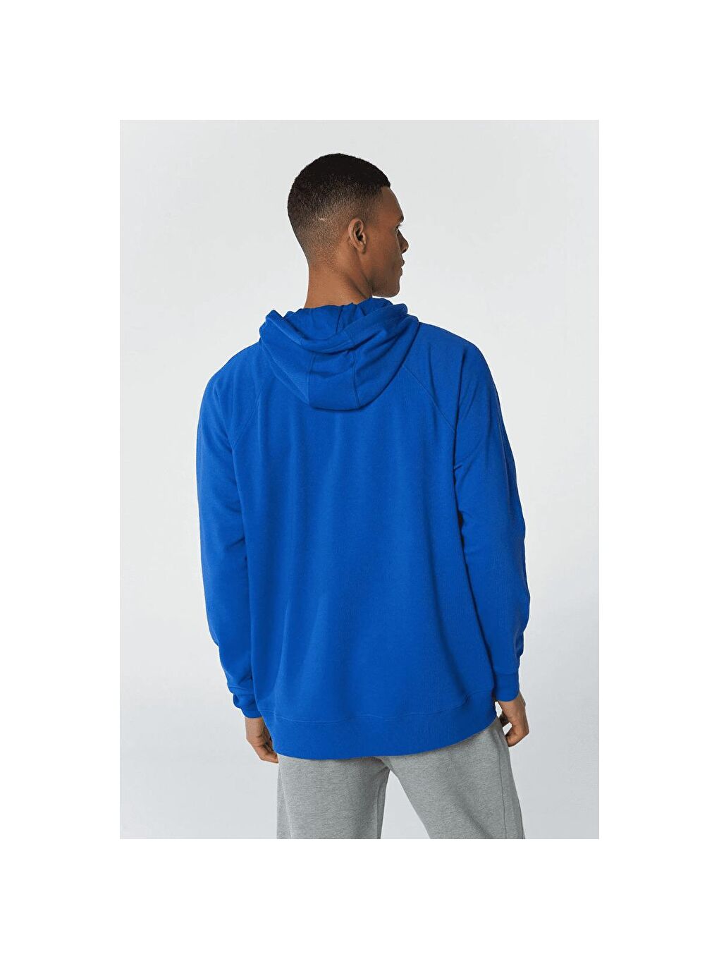 Hummel Mavi Johns Oversize Erkek Mavi Kapüşonlu Sweatshirt - 4