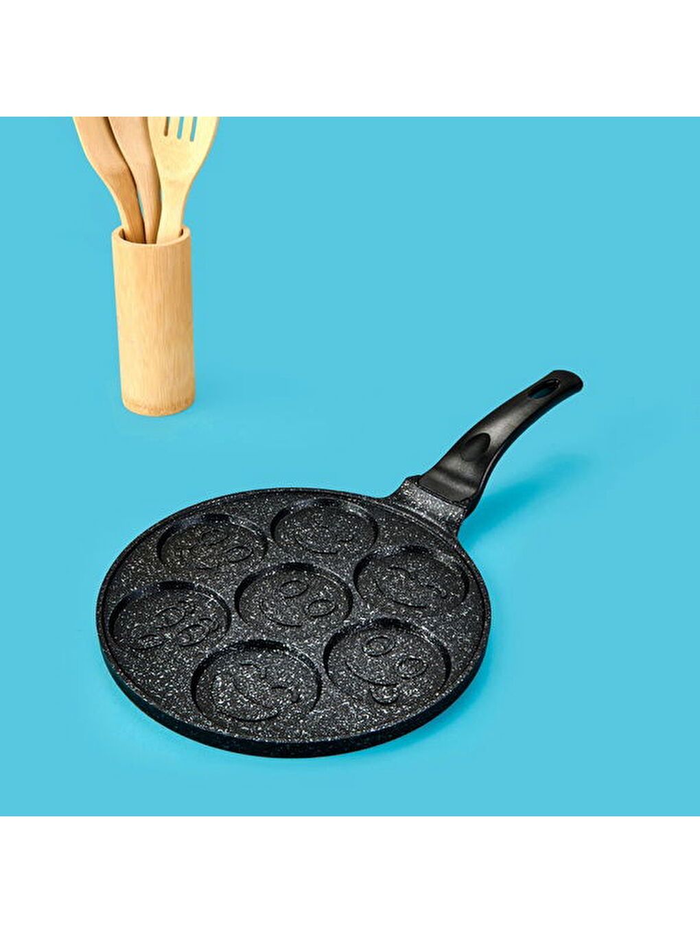 Kitchen Nirvana Emojili Pankek Tavası - Antrasit -26 cm