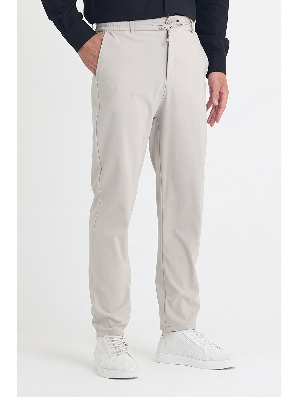 Erkek Gri Jogger Kumaş Pantolon-3