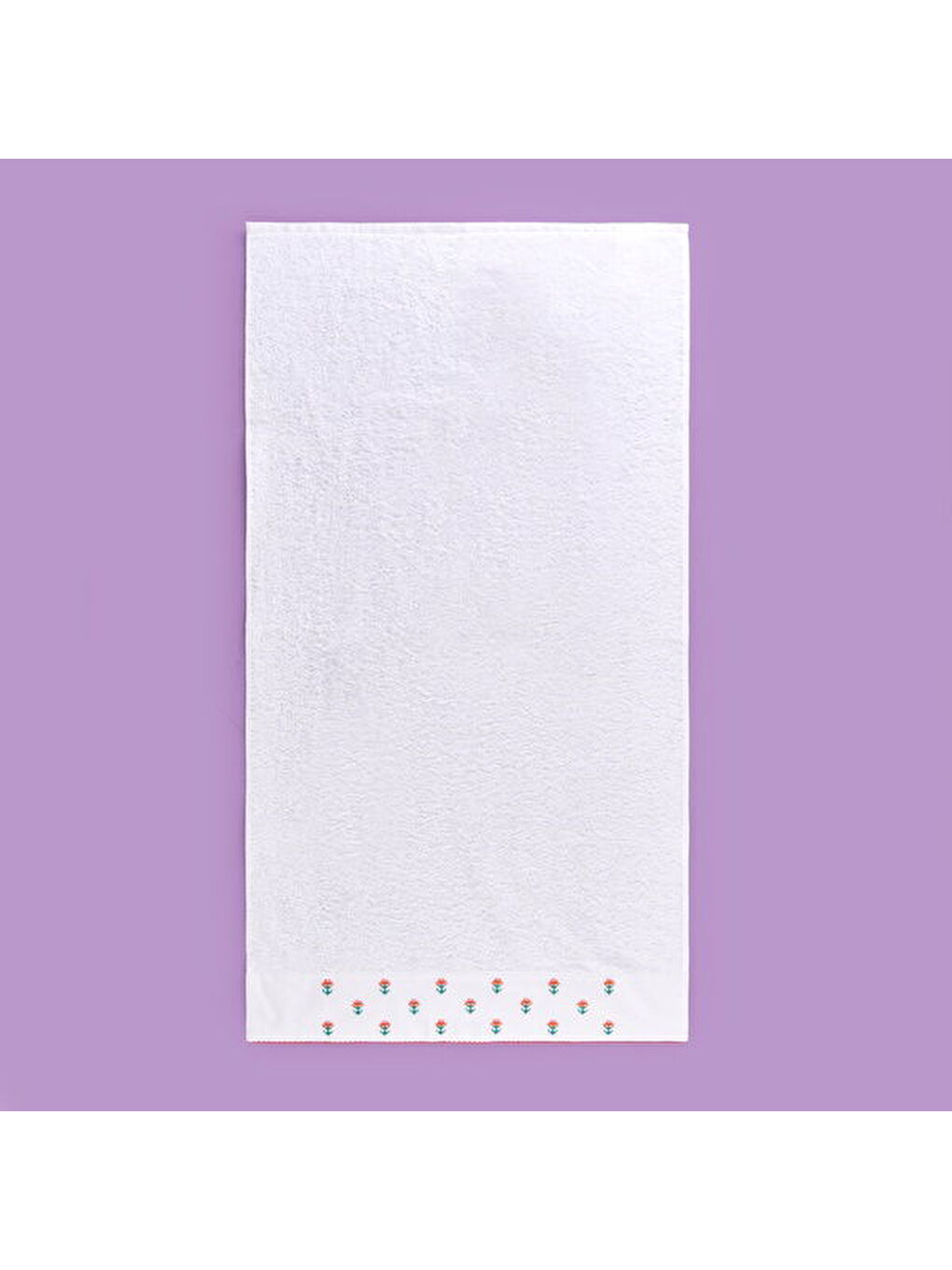 Lila Soft Urban Delight Braga Yüz Havlusu - Ekru / Turuncu - 50x90 cm-3